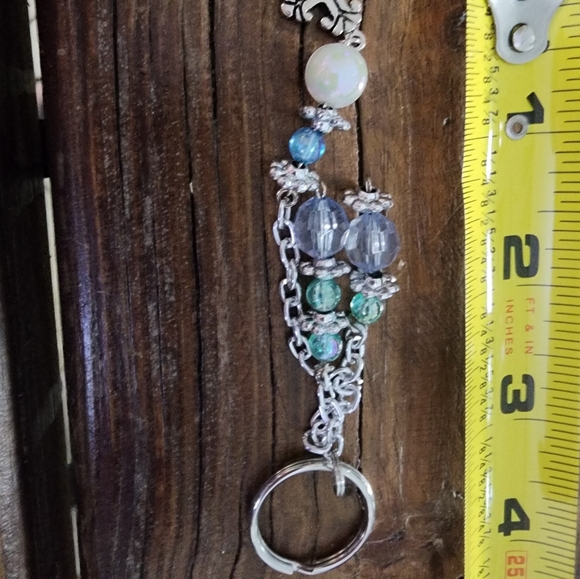 Handmade keychain with multicolor accent beads (#2) - Picture 5 of 6